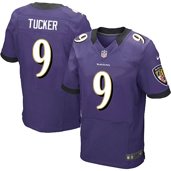 Nike NFL Ravens Men Justin Tucker Elite Purple Jersey