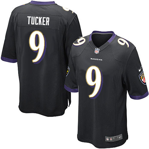 Nike NFL Ravens Men Justin Tucker Game Black Jersey