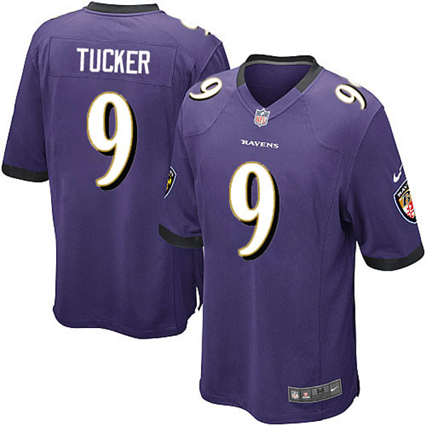 Nike NFL Ravens Men Justin Tucker Game Purple Jersey