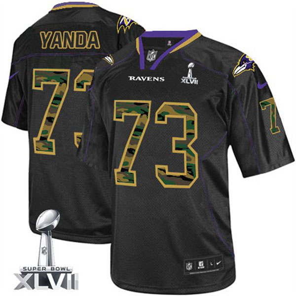 Nike NFL Ravens Men Marshal Yanda Game Black Camo II Jersey