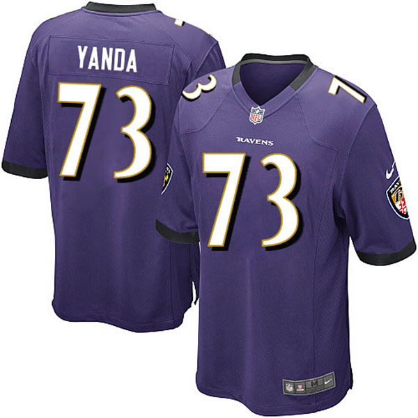 Nike NFL Ravens Men Marshal Yanda Game Purple Jersey