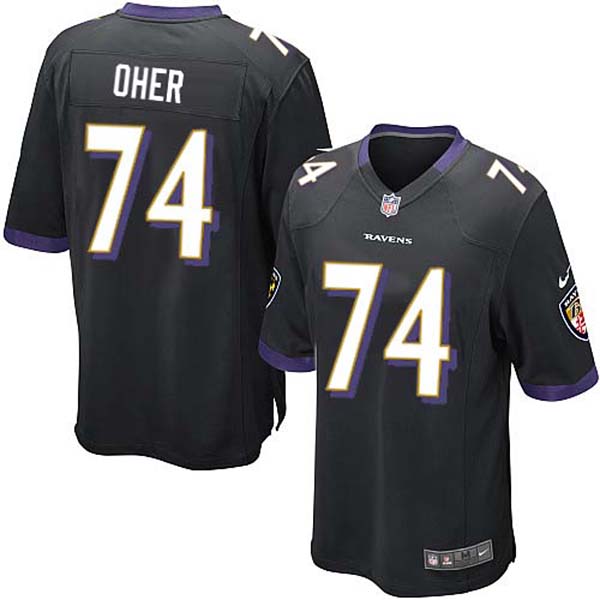 Nike NFL Ravens Men Michael Oher Game Black Jersey