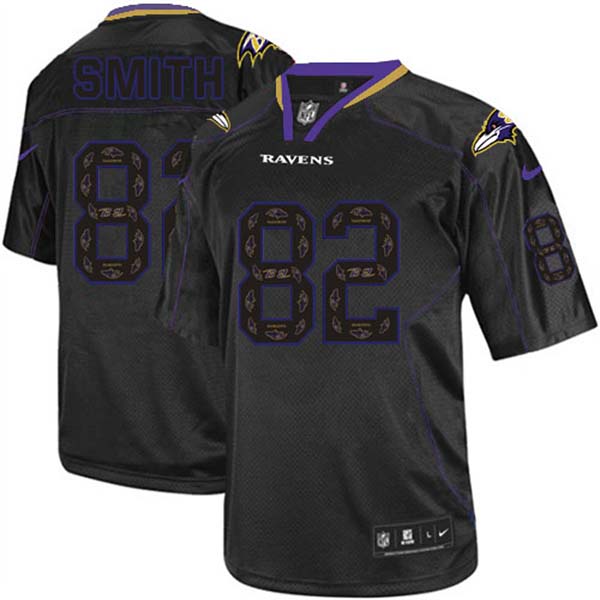 Nike NFL Ravens Men Torrey Smith Game Out Black Jersey