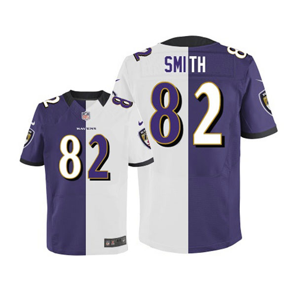 Nike NFL Ravens Men Torrey Smith Game Team Road Two Tone Jersey