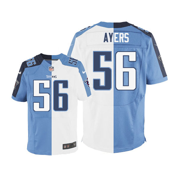 Nike NFL Tennessee Titans Men Akeem Ayers Game White Blue Jersey