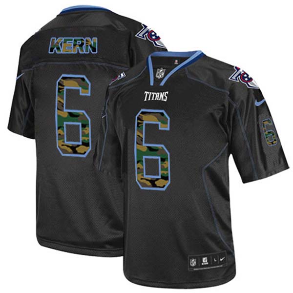 Nike NFL Tennessee Titans Men Brett Kern Game Black Camo Jersey