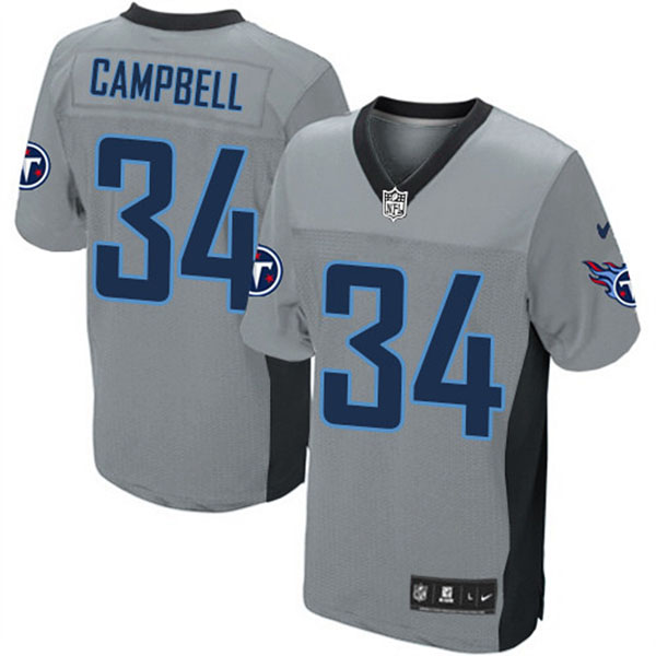 Nike NFL Tennessee Titans Men Earl Campbell Game Grey Jersey