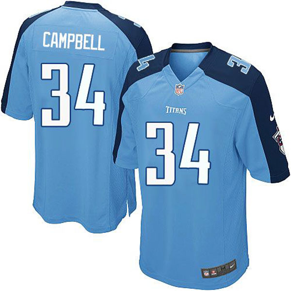 Nike NFL Tennessee Titans Men Earl Campbell Game Light Blue Jersey