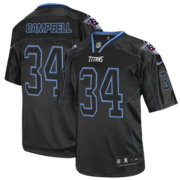 Nike NFL Tennessee Titans Men Earl Campbell Game Lights Black Jersey