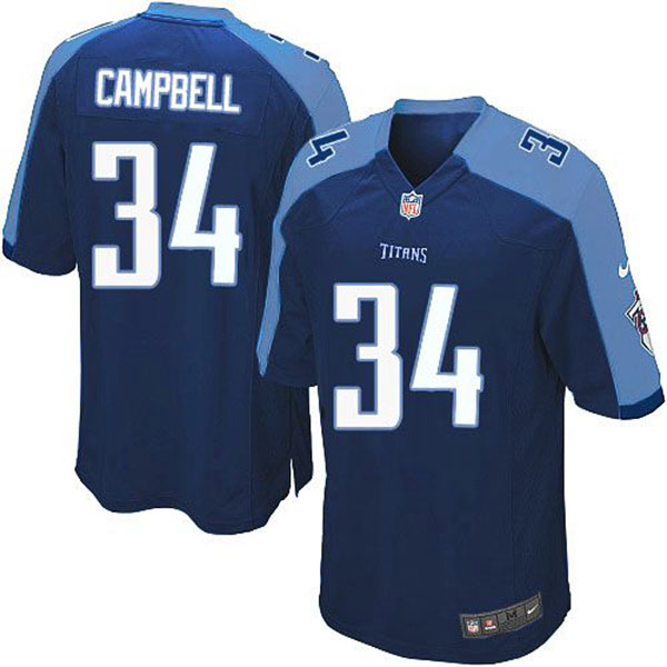 Nike NFL Tennessee Titans Men Earl Campbell Game Navy Blue Jersey