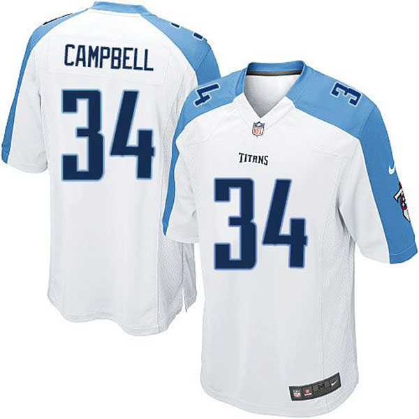 Nike NFL Tennessee Titans Men Earl Campbell Game White Jersey