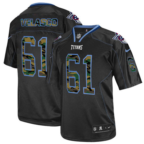 Nike NFL Tennessee Titans Men Fernando Velasco Game Black Camo Jersey