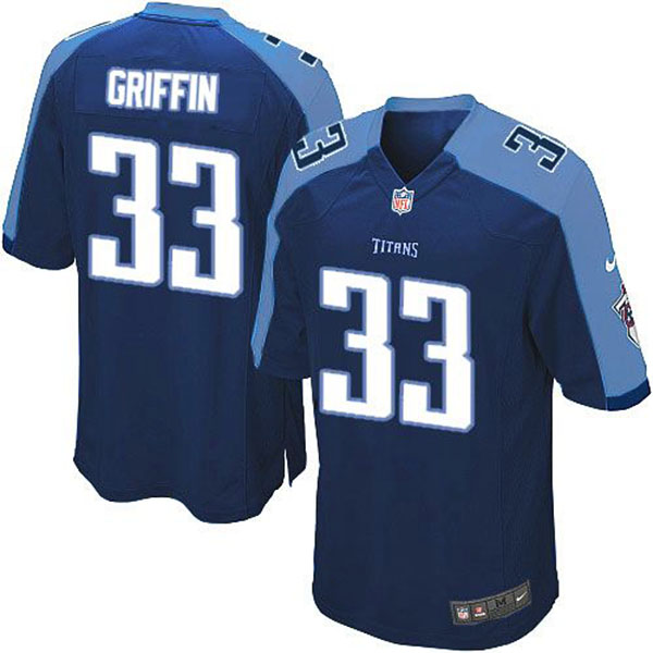 Nike NFL Tennessee Titans Men Michael Griffin Game Navy Blue Jersey