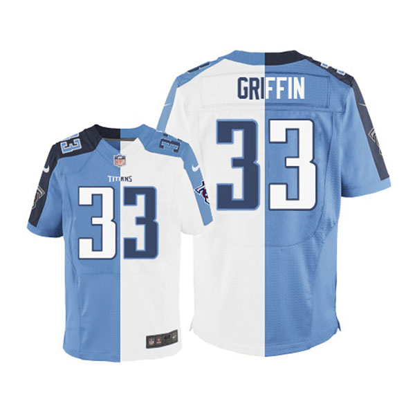 Nike NFL Tennessee Titans Men Michael Griffin Game White Blue Jersey