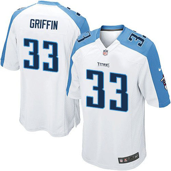 Nike NFL Tennessee Titans Men Michael Griffin Game White Jersey