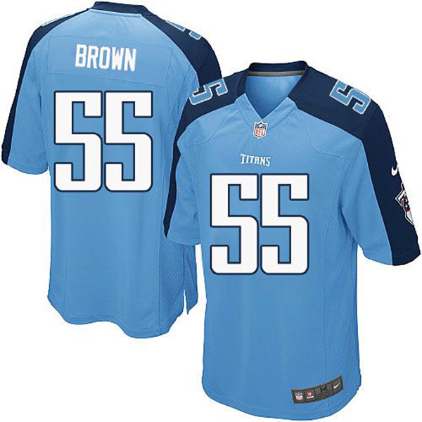 Nike NFL Tennessee Titans Men Zach Brown Game Light Blue Jersey