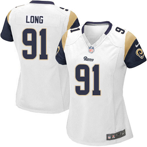 Nike St. Louis Rams Women Chris Long White limited Jersey