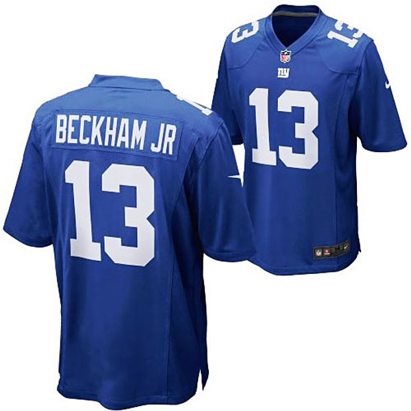 Mens New York Giants #13 Odell Beckham Jr Nike Royal Blue Game Jersey