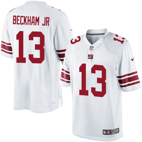 Mens New York Giants #13 Odell Beckham Jr. Nike White Limited Jersey