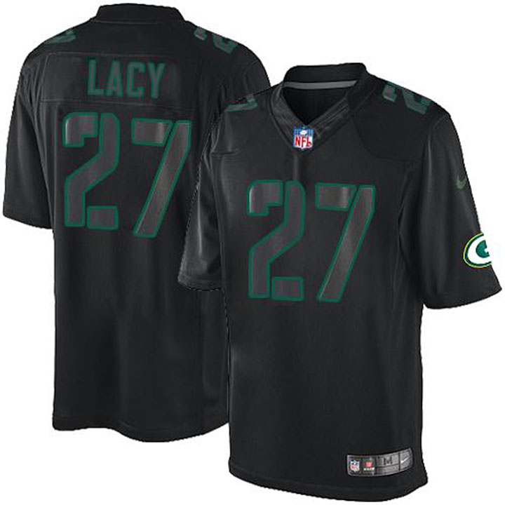 NFL Green Bay Packers #27 Eddie Lacy Impact Limited Black Jersey