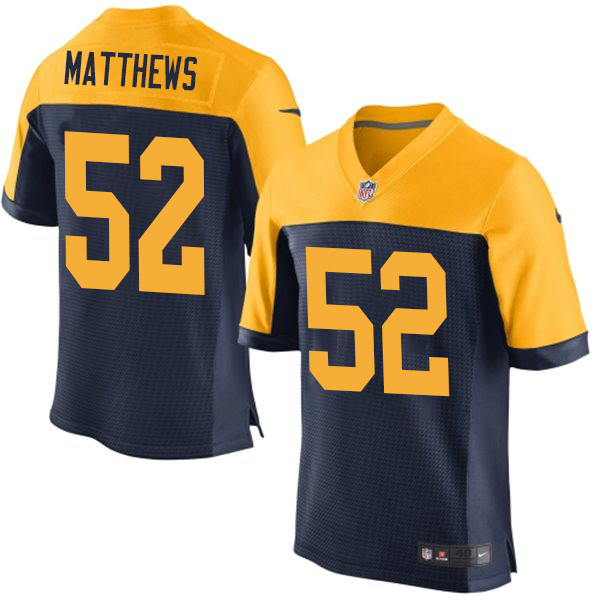 NFL Green Bay Packers #52 Clay Matthews Navy Blue Game Alternate Jersey