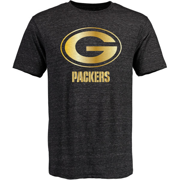 Green Bay Packers Pro Line Black Gold Collection Tri-Blend T-Shirt