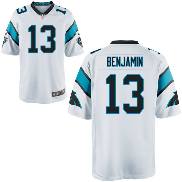 Men's Carolina Panthers #13 Kelvin Benjamin White Game Jersey