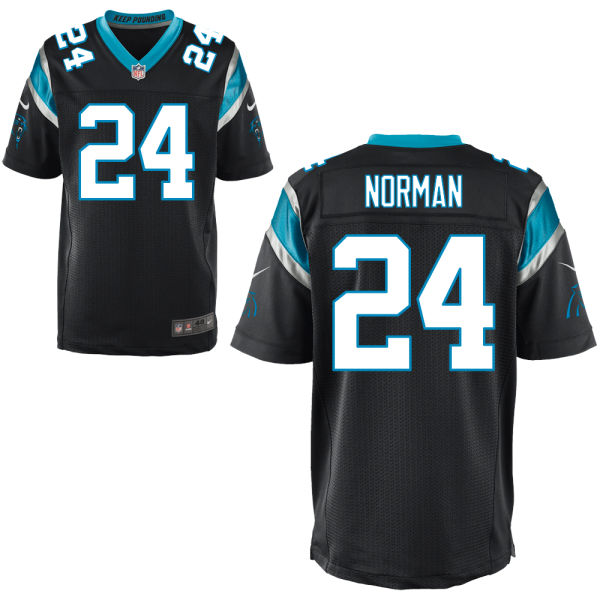 Men's Carolina Panthers #24 Josh Norman Black Elite Jersey