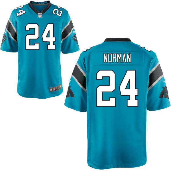 Men's Carolina Panthers #24 Josh Norman Blue Game Jersey