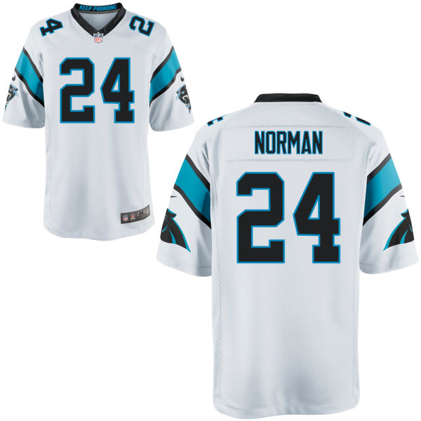 Men's Carolina Panthers #24 Josh Norman White Game Jersey