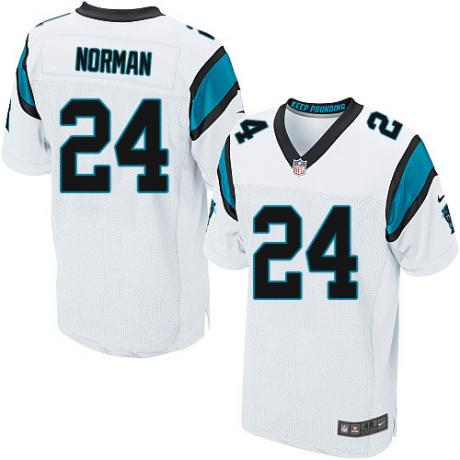 Men's Carolina Panthers #24 Josh Norman White Elite Jersey