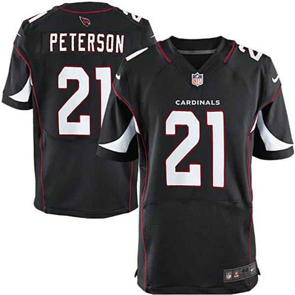 Mens Arizona Cardinals #21 Patrick Peterson Nike Black Elite Jersey