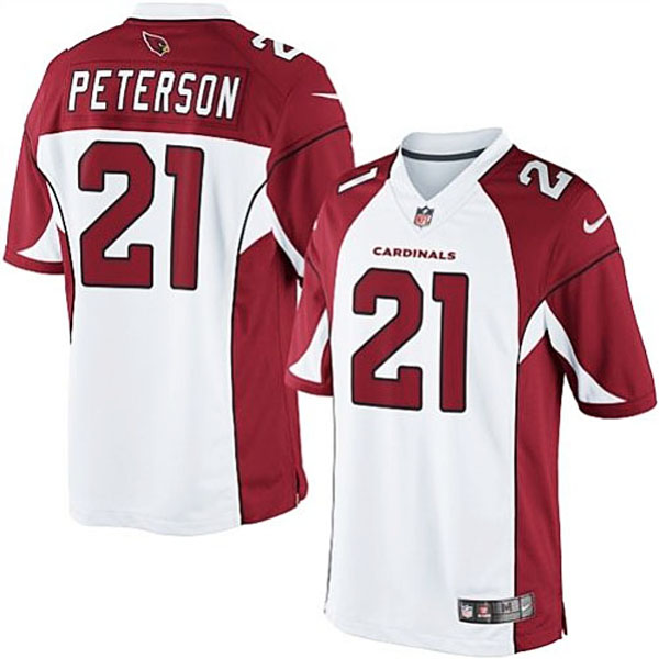 Men's Arizona Cardinals #21 Patrick Peterson Nike White Team Color Limited Jersey