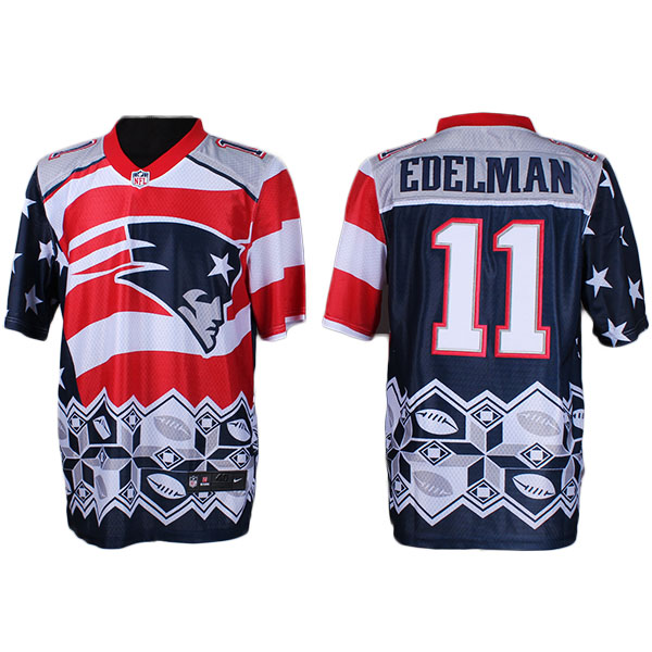 New England Patriots #11 Julian Edelman Noble Fashion Elite Jersey