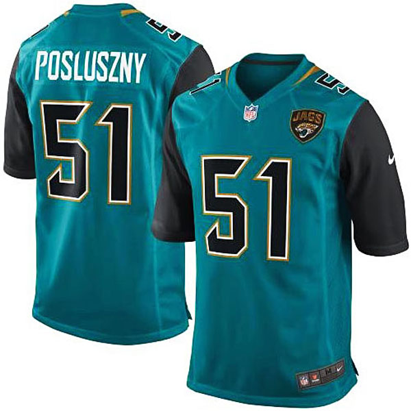 Mens Jacksonville Jaguars #51 Paul Posluszny Nike Teal Alternate Game Jersey