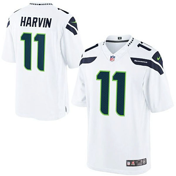 Men's Seattle Seahawks #11 Percy Harvin Nike White Limited Jersey