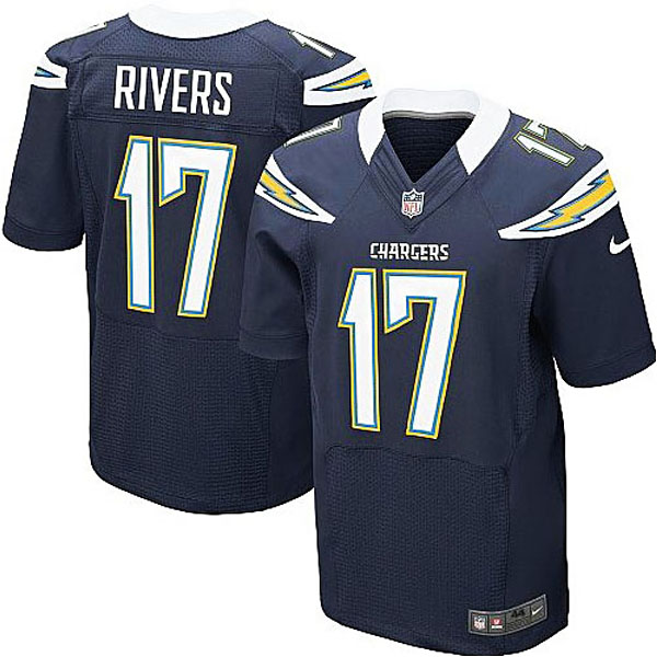 Mens San Diego Chargers #17 Philip Rivers Nike Navy Blue Home Elite Jersey