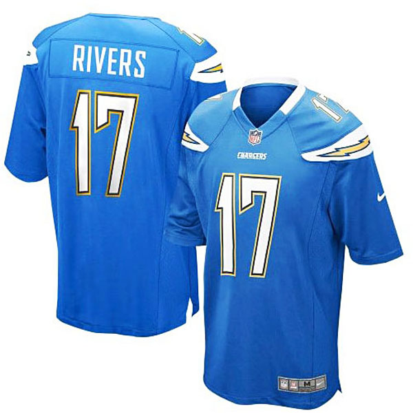 Mens San Diego Chargers #17 Philip Rivers Nike Powder Blue Alternate Game Jersey