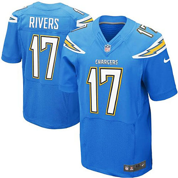 Mens San Diego Chargers #17 Philip Rivers Nike Powder Blue Elite Jersey