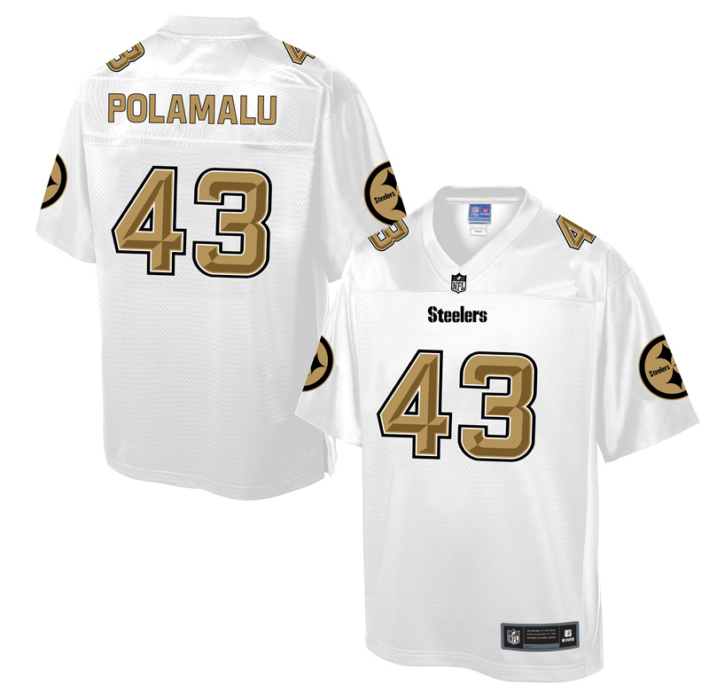 Pittsburgh Steelers #43 Troy Polamalu White Pro Line Fashion Jersey