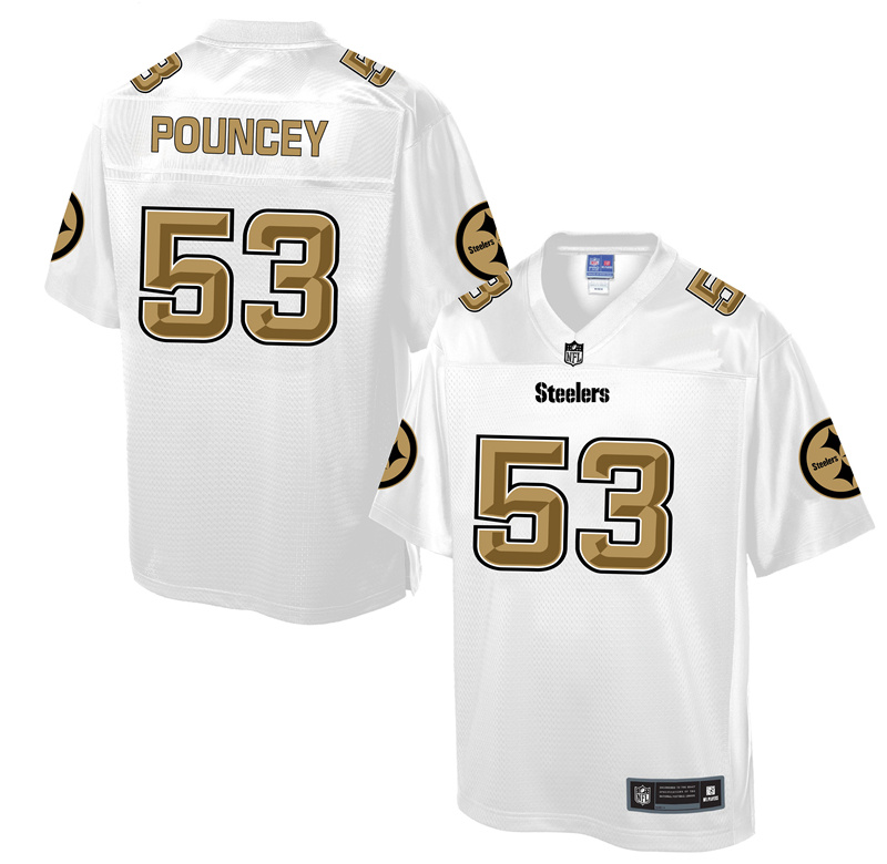 Pittsburgh Steelers #53 Maurkice Pouncey White Pro Line Fashion Jersey