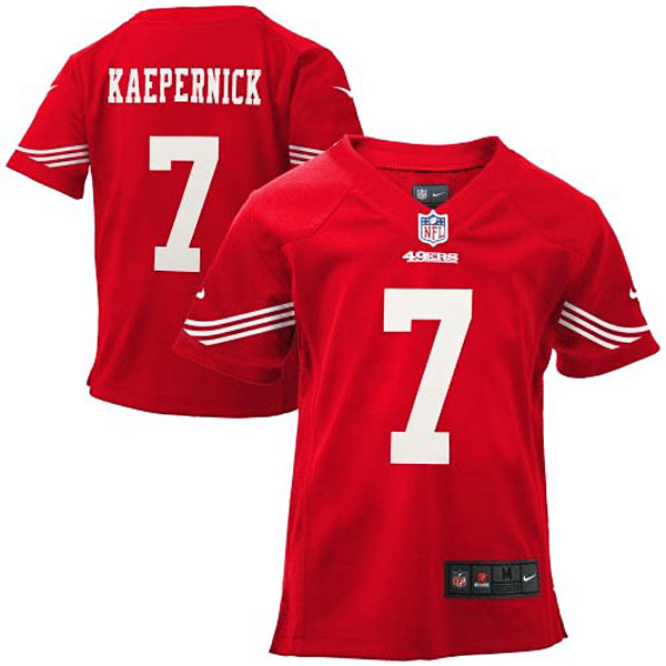 Preschool San Francisco 49ers #7 Colin Kaepernick Nike Scarlet Game Jersey