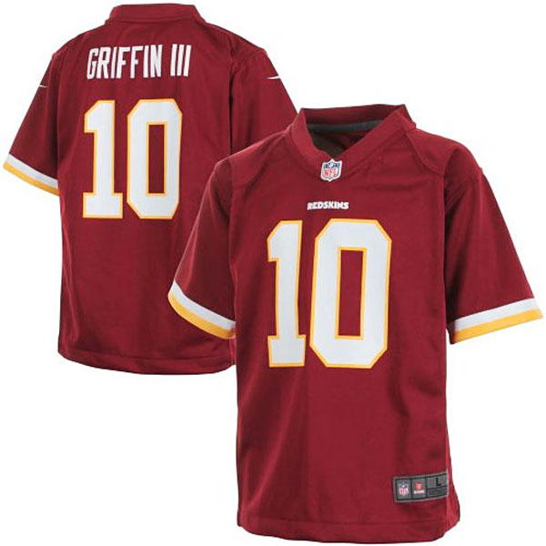 Preschool Washington Redskins #10 Robert Griffin III Nike Burgundy Game Jersey