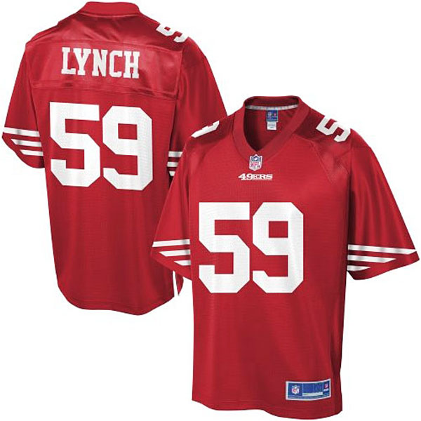 Pro Line Men's San Francisco 49ers #59 Aaron Lynch Team Color Game Jersey