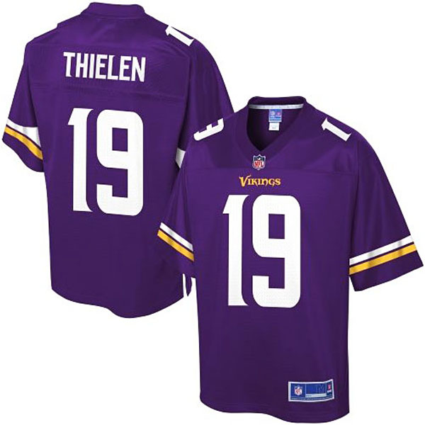 Pro Line Men's Minnesota Vikings #19 Adam Thielen Team Color Jersey - Purple