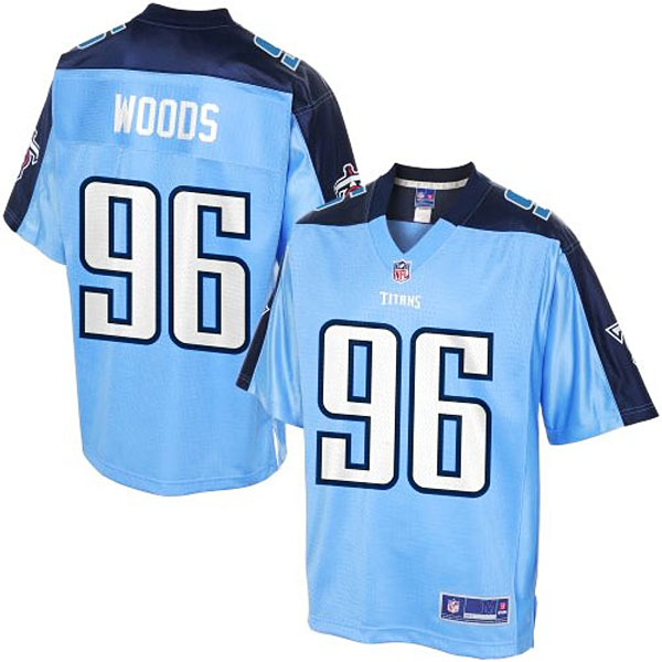 Pro Line Mens Tennessee Titans #96 Al Woods Team Color Jersey