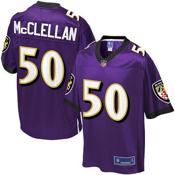 Pro Line Men's Baltimore Ravens #50 Albert McClellan Team Color Jersey