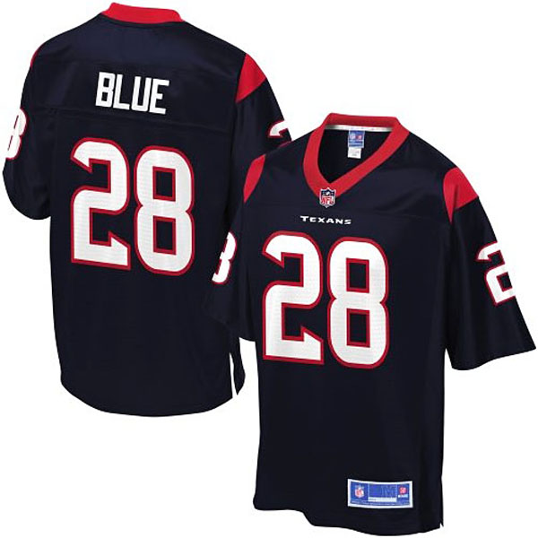 Pro Line Mens Houston Texans #28 Alfred Blue Team Color Jersey