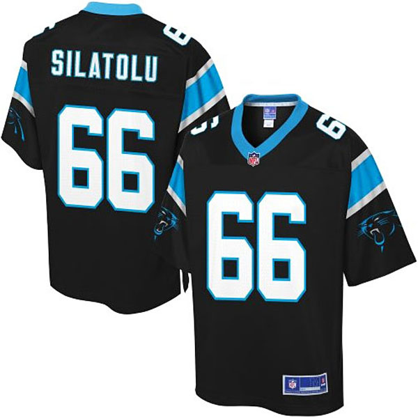 Pro Line Men's Carolina Panthers #66 Amini Silatolu Team Color Jersey