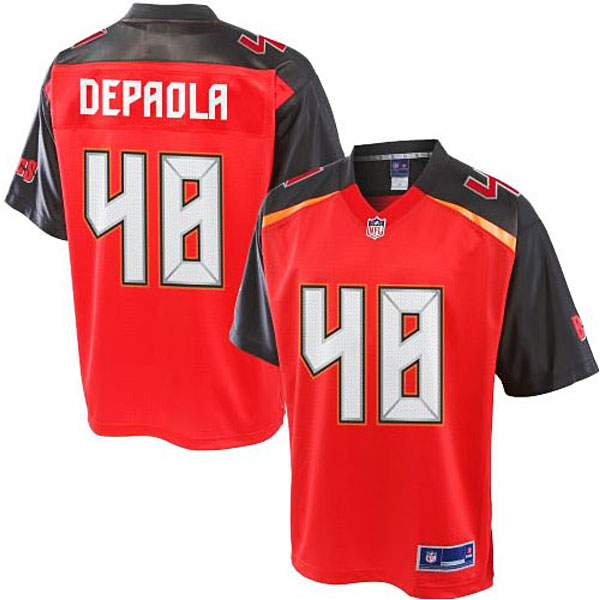 Mens Pro Line Andrew DePaola Red Tampa Bay Buccaneers #40 Jersey